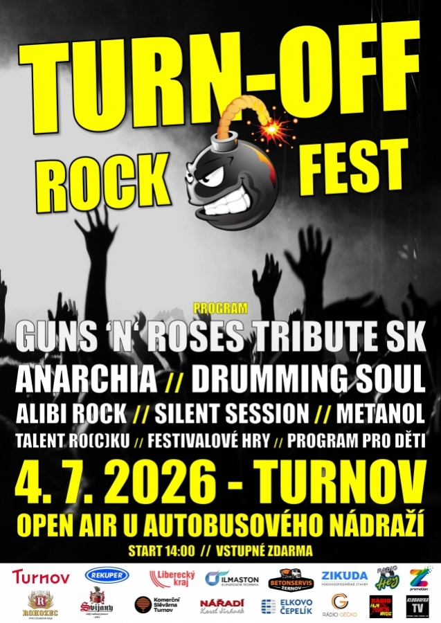 TURNOV OŽÍVÁ ROCKEM: TURN-OFF ROCK FEST 2026 PŘINÁŠÍ 11. ROČNÍK OBLÍBENÉHO OPEN AIR FESTIVALU