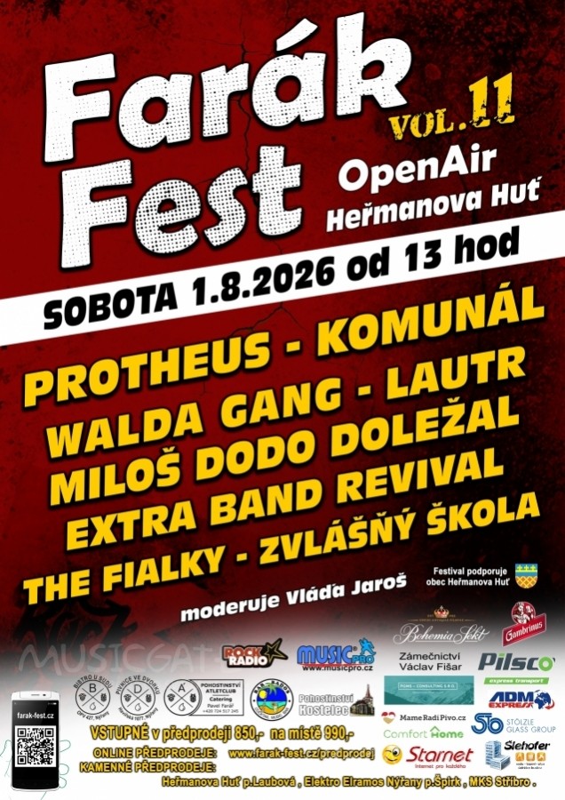 Multižánrový Farák Fest vol. 11 vytahuje esa z rukávu, hosté budou mít z čeho vybírat