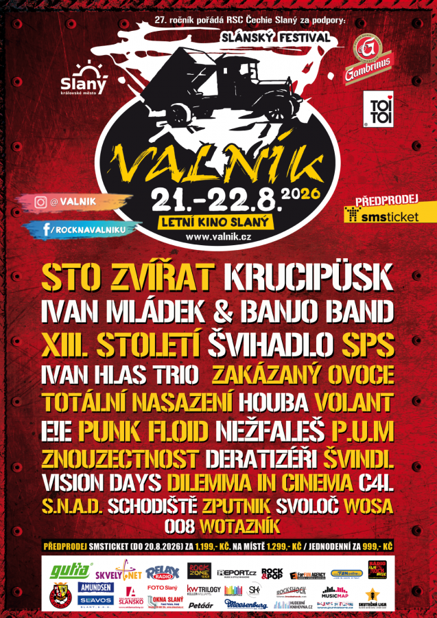 Slánský festival VALNÍK už po sedmadvacáté