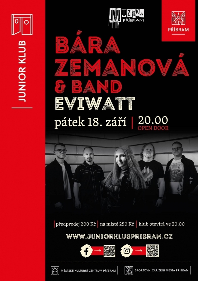Rocková smršť v Příbrami. Dorazí Bára Zemanová i domácí Eviwatt