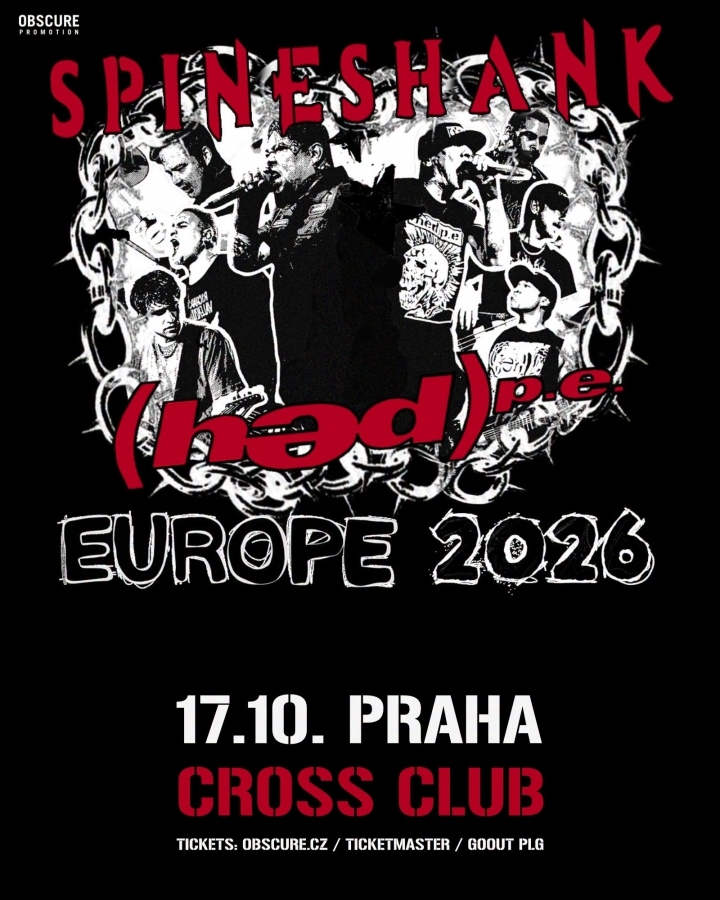 Kybernetická mechanika z LA a kalifornský pouliční diktát: Spineshank a (hed) p.e. ztrestají pražský Cross!