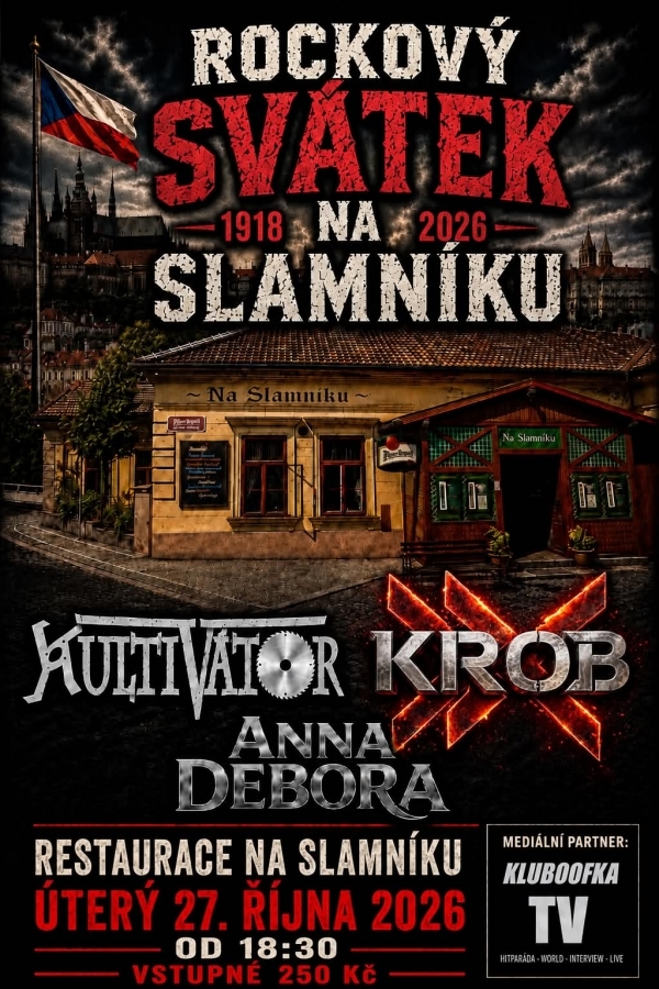 Soutěž o vstupenky na koncert kapel ANNA DEBORA, KROB a KULTIVÁTOR.